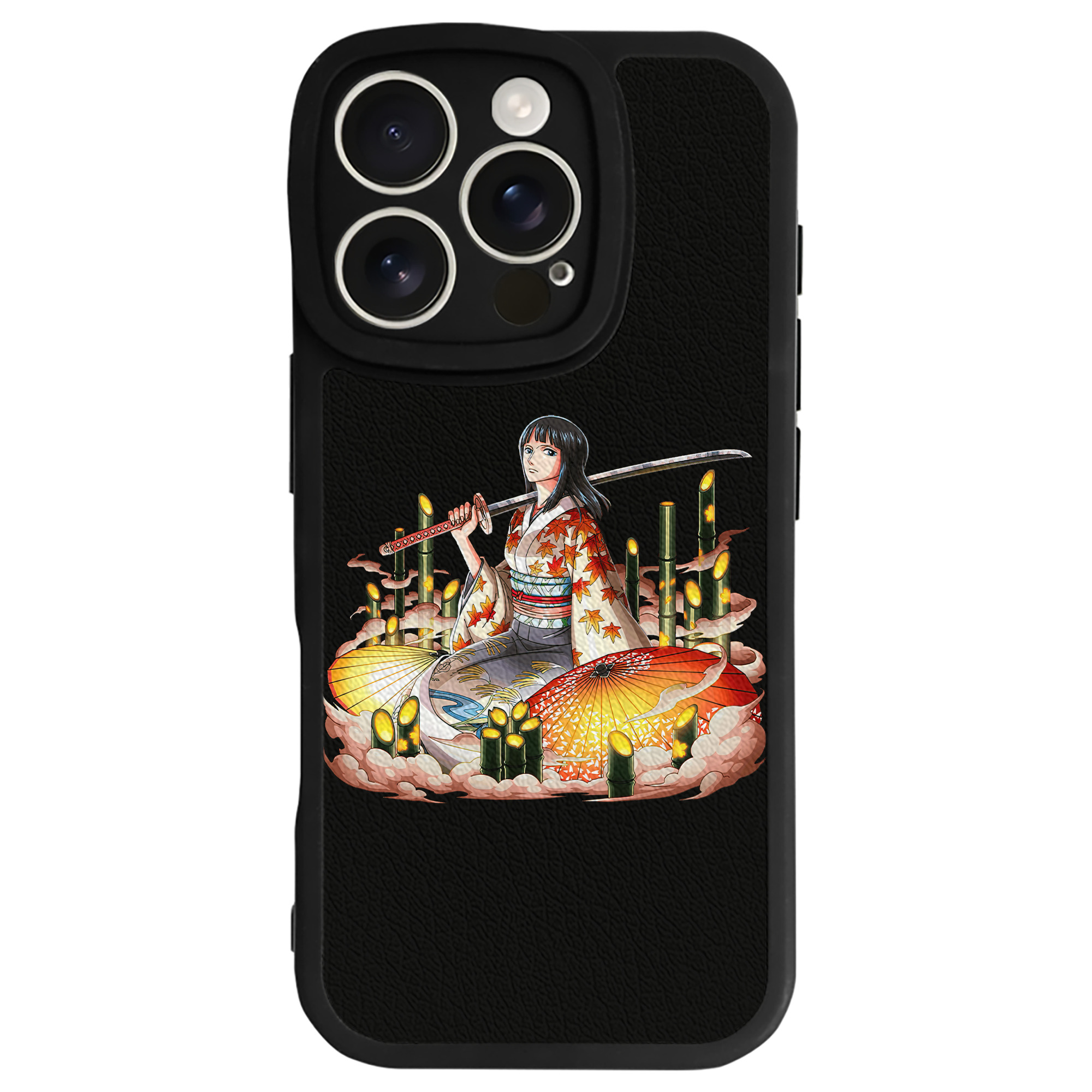 （画像用） ワンピース ニコ・ロビン ONE PIECE Nico Robin 【iPhone 16シリーズ対応】シリコンスマホケース（レザー調） 材質：シリコン